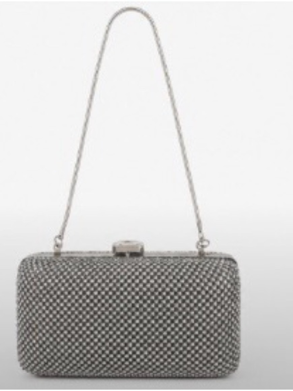 EUC Elegant Sondra Roberts black&Silver Jeweled small(6.5x4) evening clutch - Picture 3 of 7